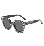 Stuff Certified® Oversized Mosaic Sunglasses for Women - Retro Catwalk Glasses UV400 Eyewear Black