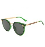 CMAOS Vintage Zonnebril Bij voor Dames - Gradient Retro Bril Eyewear UV400 Driving Shades Zwart