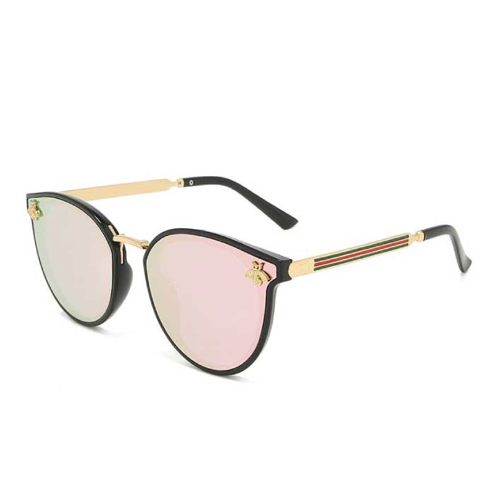 Vintage Sunglasses Bee for Women - Gradient Retro Glasses Eyewear UV400 Driving Shades Black-Gold