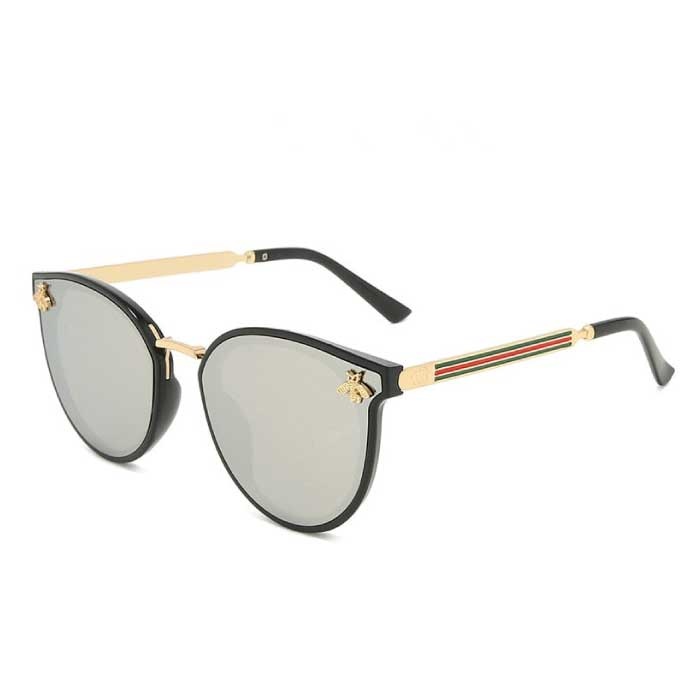 Vintage Sonnenbrille Biene für Damen - Gradient Retro Brille Eyewear UV400 Driving Shades Grau