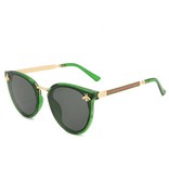 CMAOS Gafas de sol vintage Abeja para mujer - Gafas retro degradadas Gafas UV400 Tonos de conducción Verde