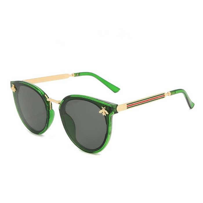 Vintage Sonnenbrille Biene für Damen - Gradient Retro Brille Eyewear UV400 Driving Shades Grün