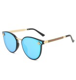 CMAOS Vintage Sonnenbrille Biene für Damen - Gradient Retro Brille Eyewear UV400 Driving Shades Blau