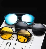 LeonLion Lunettes de soleil punk classiques pour hommes - Lunettes de créateur vintage UV400 Eyewear Black
