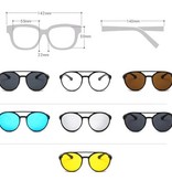 LeonLion Klassieke Punk Zonnebril voor Heren - Designer Vintage Bril UV400 Eyewear Blauw