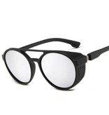 LeonLion Classic Punk Sunglasses for Men - Designer Vintage Glasses UV400 Eyewear Silver