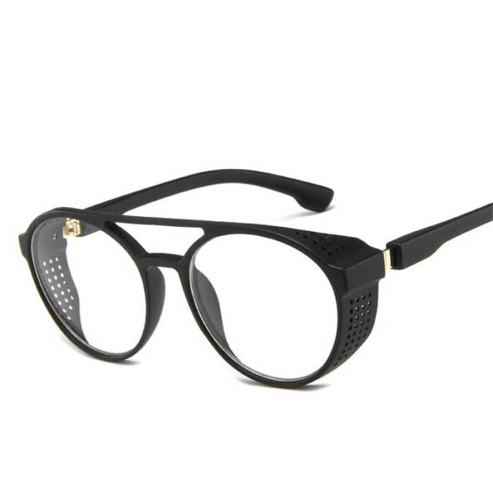 Klassieke Punk Zonnebril voor Heren - Designer Vintage Bril UV400 Eyewear Transparant