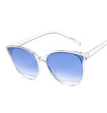 MuseLife Occhiali da sole polarizzati vintage per donna - Occhiali classici moda UV400 tonalità azzurro
