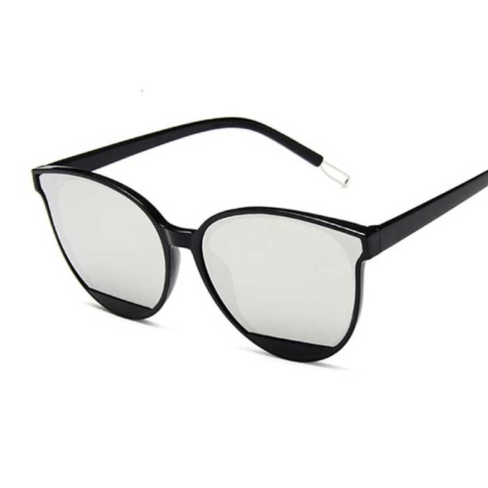 Gafas de sol polarizadas vintage para mujer - Gafas clásicas de moda UV400 tonos plateados