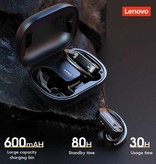 Lenovo Écouteurs sans fil LP7 - Écouteurs à commande tactile TWS Écouteurs Bluetooth 5.0 Écouteurs Écouteurs Noir