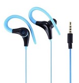 Meuyag Auricolari AUX da 3,5 mm con gancio per l'orecchio - Auricolari Auricolari cablati Auricolari blu