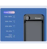 Essager Power Bank 20.000 mAh mit 3 Ladeanschlüssen - 20 W PD Externer Notfallakku LED-Anzeige Ladegerät Ladegerät Schwarz