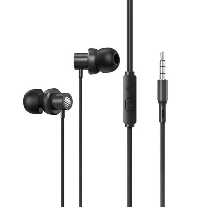 ThinkPlus TW13 Oordopjes met Microfoon - 3.5mm AUX Oortjes Wired Earphones Oortelefoon Zwart