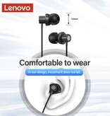 Lenovo Słuchawki douszne ThinkPlus TW13 z mikrofonem - słuchawki 3,5 mm AUX Słuchawki przewodowe Słuchawki czarne