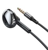 Lenovo XF06 Oordopjes met Microfoon - 3.5mm AUX Oortjes Wired Earphones Oortelefoon Zwart