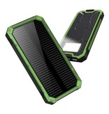 OLOEY 80.000mAh Solar Power Bank mit 2 USB Ports - Eingebaute Taschenlampe - Externer Notfall Akku Akkuladegerät Ladegerät Sun Green