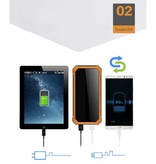 OLOEY 80.000mAh Solar Power Bank con 2 porte USB - Torcia incorporata - Caricabatteria di emergenza esterno Caricabatterie Sun Orange