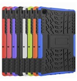 Stuff Certified® Samsung Galaxy Tab A7 (10.4") Funda a Prueba de Golpes con Soporte - Funda Multifunción Roja