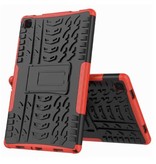 Stuff Certified® Samsung Galaxy Tab A7 (10.4") Stoßfestes Cover mit Kickstand - Multifunktionales Cover Case Rot