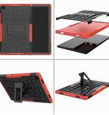 Stuff Certified® Samsung Galaxy Tab A7 (10.4") Funda Antigolpes con Soporte - Funda Multifuncional Funda Azul