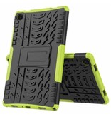 Stuff Certified® Coque Samsung Galaxy Tab A7 (10.4") Antichoc avec Béquille - Etui Multifonction Vert