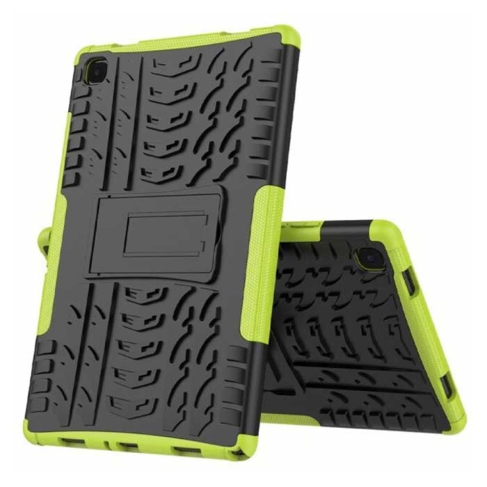 Samsung Galaxy Tab A7 (10.4") Funda a Prueba de Golpes con Soporte - Funda Multifuncional Verde