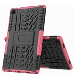 Stuff Certified® Samsung Galaxy Tab A7 (10.4") Stoßfestes Cover mit Kickstand - Multifunktionales Case Case Pink
