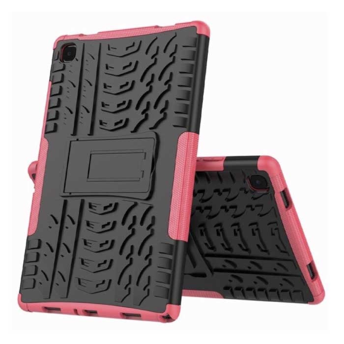 Samsung Galaxy Tab A7 (10.4") Stoßfestes Cover mit Kickstand - Multifunktionales Case Case Pink