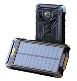 OLOEY 80.000mAh Solar Power Bank z 2 portami USB - Wbudowana latarka - Zewnętrzna ładowarka awaryjna Ładowarka Ładowarka Sun Black - Copy
