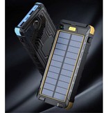 OLOEY 80.000mAh Solar Power Bank z 2 portami USB - Wbudowana latarka - Zewnętrzna ładowarka awaryjna Ładowarka Ładowarka Sun Black - Copy