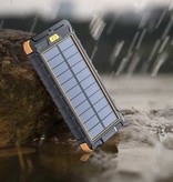 OLOEY 80.000mAh Solar Power Bank z 2 portami USB - Wbudowana latarka - Zewnętrzna ładowarka awaryjna Ładowarka Ładowarka Sun Black - Copy