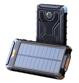 OLOEY 80.000mAh Solar Powerbank met 2 USB Poorten - Ingebouwde Zaklamp en Kompas - Externe Noodaccu Batterij Oplader Charger Zon Groen