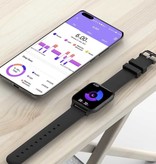 COLMI P8 Mix Smartwatch Smartband Smartfon Fitness Sportowy zegarek do śledzenia aktywności IP67 iOS iPhone Android Silikonowy pasek Czarny