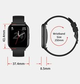 COLMI P8 Mix Smartwatch Smartband Smartfon Fitness Sportowy zegarek do śledzenia aktywności IP67 iOS iPhone Android Silikonowy pasek Czarny