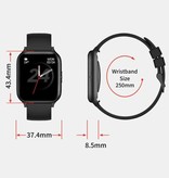 COLMI P8 Mix Smartwatch Smartband Smartphone Fitness Sport Activité Tracker Montre IP67 iOS iPhone Android Bracelet en Silicone Noir