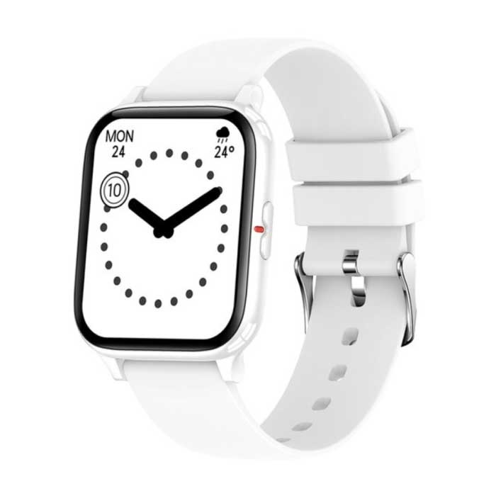 P8 Mix Smartwatch Smartband Smartphone Fitness Sport Activité Tracker Montre IP67 iOS iPhone Android Bracelet en Silicone Blanc