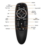 Stuff Certified® G10S Mouse telecomando wireless retroilluminato 2.4GHz Air Mouse retroilluminato per Smart TV Media Player Box Android