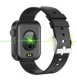 EOENKK Smartwatch Smartband Smartfon Fitness Sportowy zegarek do śledzenia aktywności IP67 iOS iPhone Android Silikonowy pasek Czarny