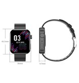 EOENKK Smartwatch Smartband Smartfon Fitness Sportowy zegarek do śledzenia aktywności IP67 iOS iPhone Android Silikonowy pasek Czarny