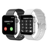 EOENKK Smartwatch Smartband Smartfon Fitness Sportowy zegarek do śledzenia aktywności IP67 iOS iPhone Android Silikonowy pasek Biały
