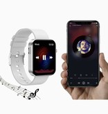 EOENKK Smartwatch Smartband Smartfon Fitness Sportowy zegarek do śledzenia aktywności IP67 iOS iPhone Android Silikonowy pasek Biały