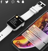 EOENKK Smartwatch Smartband Smartfon Fitness Sportowy zegarek do śledzenia aktywności IP67 iOS iPhone Android Silikonowy pasek Biały