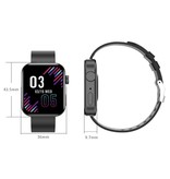 EOENKK Smartwatch Smartband Smartfon Fitness Sportowy zegarek do śledzenia aktywności IP67 iOS iPhone Android Silikonowy pasek Biały