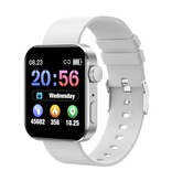 EOENKK Smartwatch Smartband Smartfon Fitness Sportowy zegarek do śledzenia aktywności IP67 iOS iPhone Android Silikonowy pasek Biały