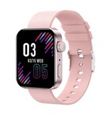 EOENKK Smartwatch Smartband Smartfon Fitness Sportowy zegarek do śledzenia aktywności IP67 iOS iPhone Android Silikonowy pasek Różowy