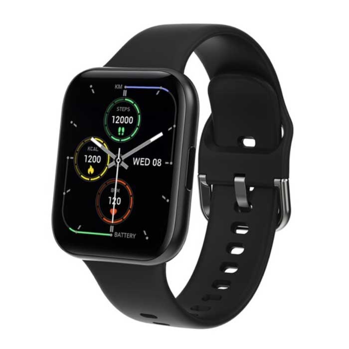 P8 SE Plus Smartwatch Smartband Smartfon Fitness Sportowy zegarek do śledzenia aktywności IP68 iOS iPhone Android Silikonowy pasek Czarny