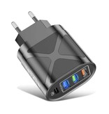 Lovebay Cargador de enchufe de puerto dual GaN de 65 W - PD / Carga rápida 3.0 - Entrega de energía Carga rápida USB - Cargador de pared Cargador de pared Adaptador de cargador de CA para el hogar Negro