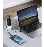 TOPK B314P 3-portowa ładowarka z wtyczką - PD / Quick Charge 3.0 - Power Delivery Szybkie ładowanie USB 65W GaN - Ładowarka ścienna Ładowarka sieciowa AC Adapter ładowarki czarny