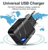 IRONGEER 28W Steckerladegerät - Dual Port Quick Charge 3.0 / 2.1A - USB Schnellladegerät Wandladegerät AC Home Charger Adapter Schwarz