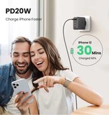 UGREEN Chargeur de prise 100W et câble de charge - Quad Port PD / Charge rapide 3.0 - Alimentation GaN USB Charge rapide - Chargeur mural Wallcharger AC Adaptateur de chargeur domestique Noir